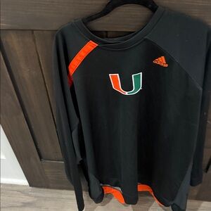 Adidas Black Sweatshirt with Orange Accents